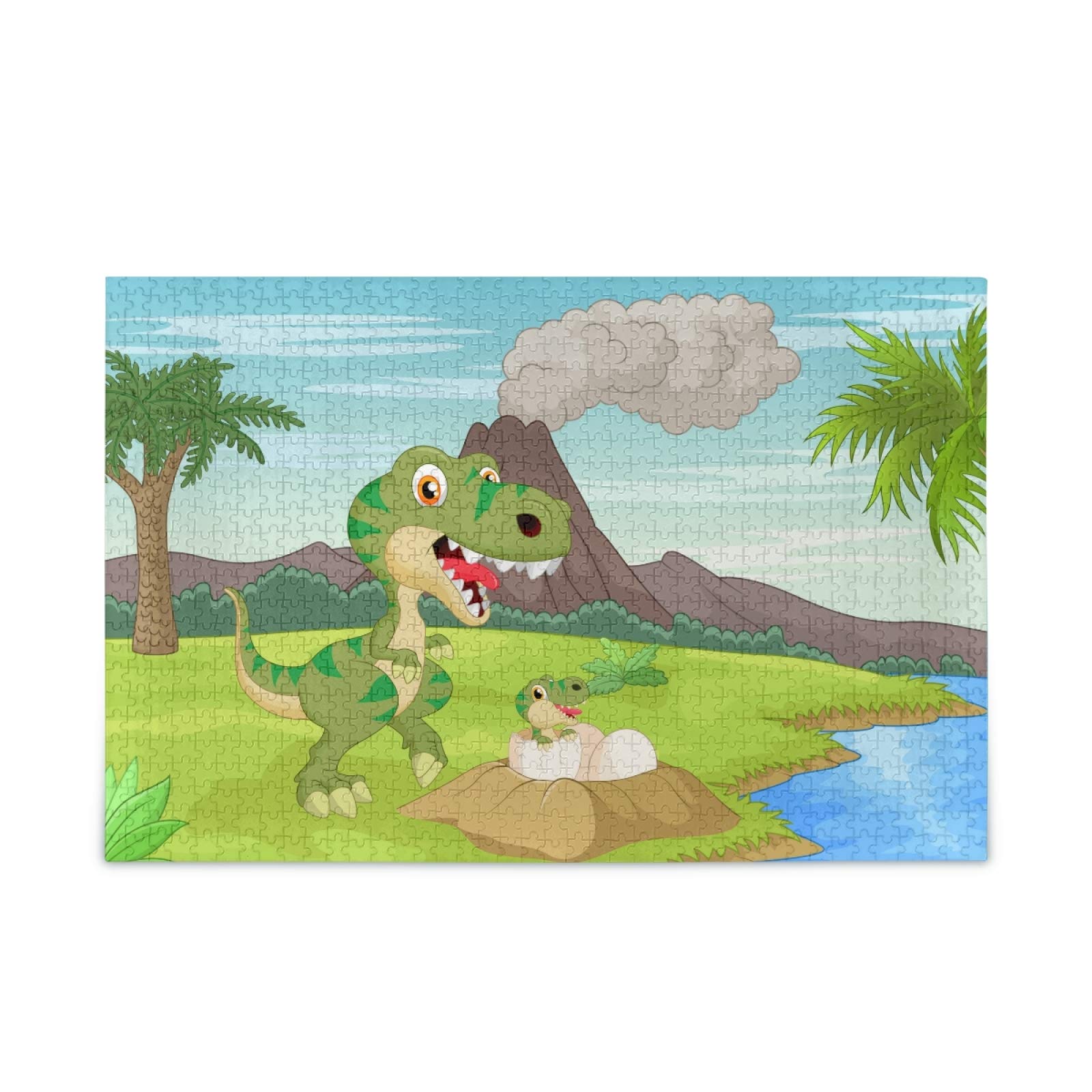 Dinosaur Mother and Baby Hatching 500-Piece Jigsaw Puzzle - Fun Educational Toy for Kids & Adults - Colorful Challenge Game for Family Bonding & Cognitive Development