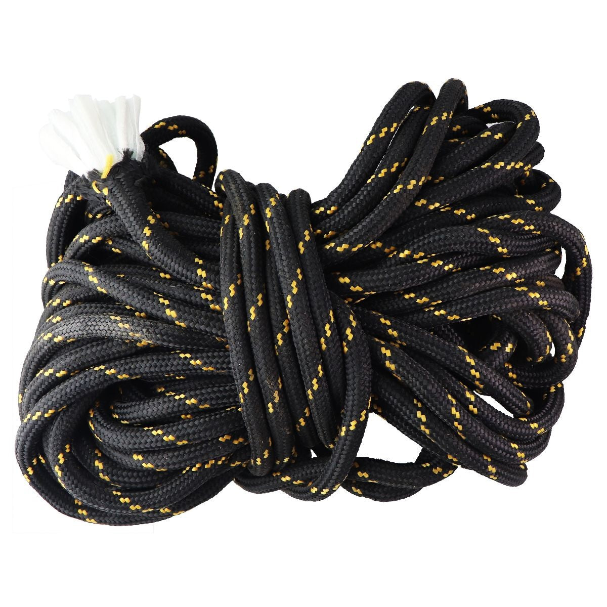 1/2 Inch Thick 80 Feet Arborist Rigging Rope - Heavy Duty Black & Yellow Climbing Rope for Tree Work, Rock Climbing, and Outdoor Adventures