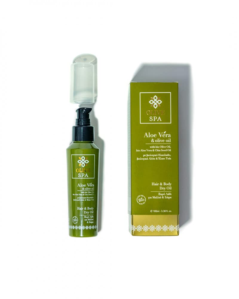 Olive Spa Hair & Body Dry Oil 100ml - Lightweight Moisturizing Treatment for Dry Skin & Frizzy Hair | Perfect for Post-Shower Hydration & Daily Nourishment