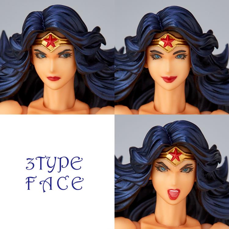 Amazing Yamaguchi Revoltech No. 017 Wonder Woman Action Figure - Highly Articulated Collectible for DC Fans & Display