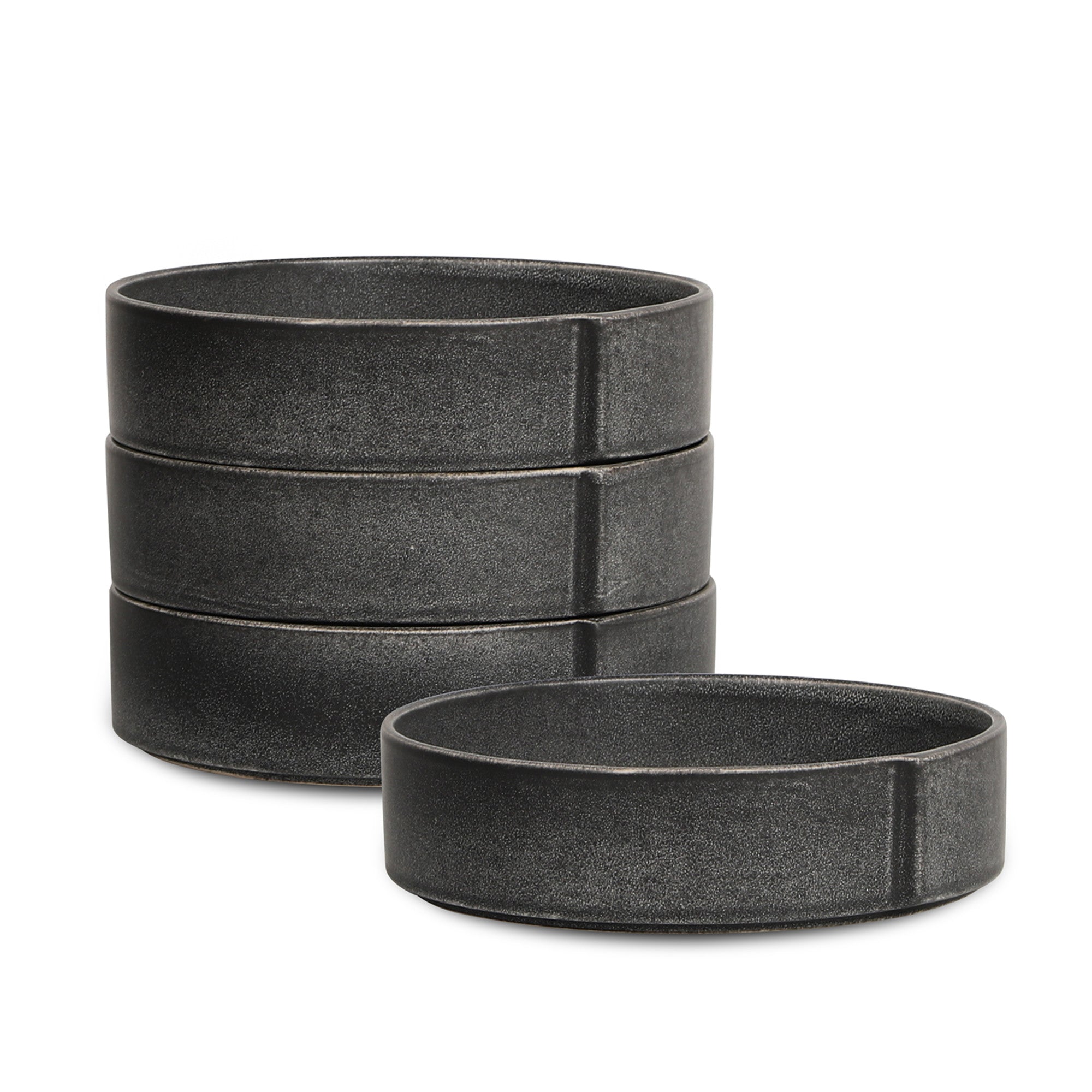 Premium Bao Stoneware Pasta Bowl Set - Handcrafted Charcoal Ceramic Dish for Spaghetti, Salad & Soup - Elegant Dining & Home Kitchen Serveware