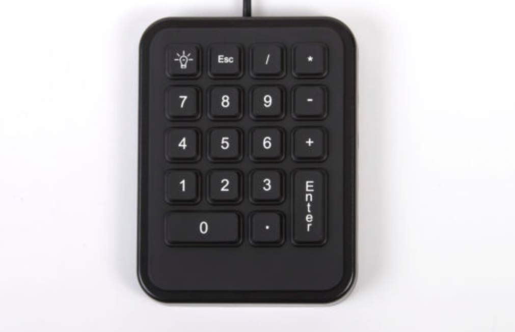 iKey IK-18-USB Backlit Numeric Keypad - USB Number Pad with 18 Keys for Laptop & Desktop - Perfect for Data Entry, Accounting & Office Work
