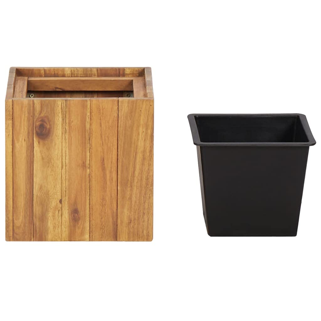 Premium Acacia Wood Raised Garden Bed - 9.6x9.6x9.8 Inch Planter Box for Vegetables, Fruits, Flowers & Herbs | Indoor/Outdoor Use for Patio, Balcony & Backyard Gardening
