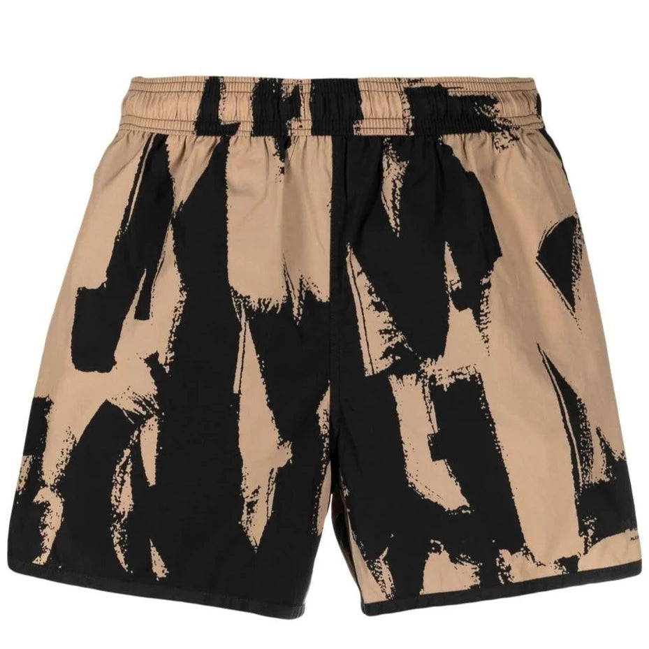 Alexander McQueen Men's Graffiti Logo Swim Shorts - Stylish Beachwear for Summer Vacations & Pool Parties
