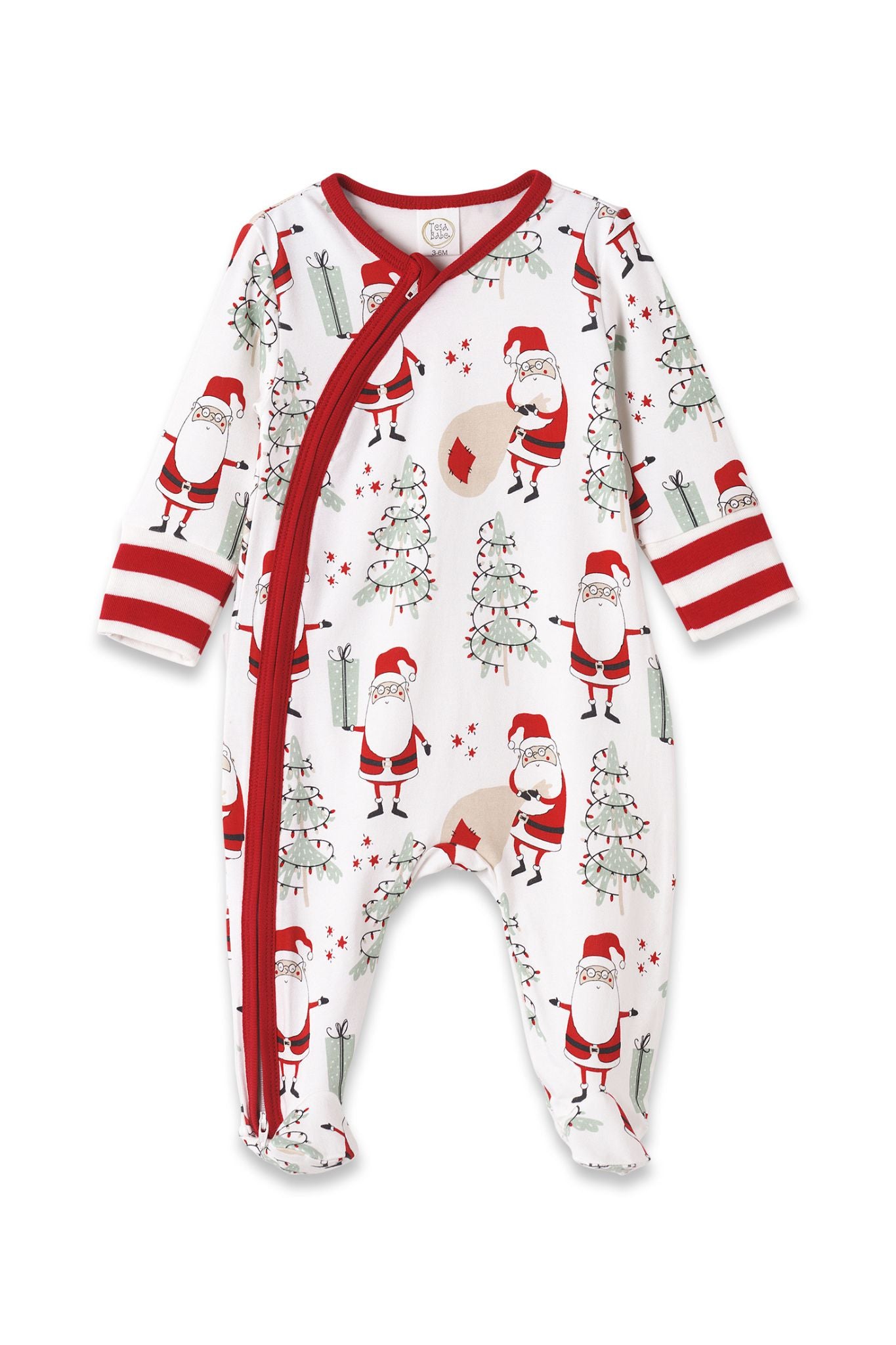 Santa Zipper Footie Pajamas for Baby - Unisex Christmas Sleepwear for Boys & Girls - Cozy Holiday Outfit for Infants & Toddlers