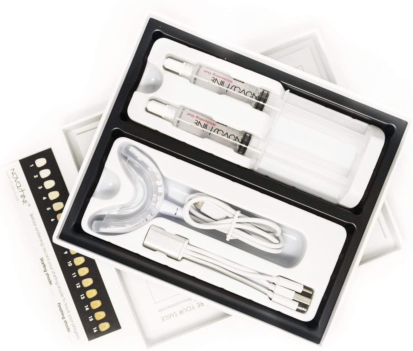Novashine Teeth Whitening Kit Bundle - Professional Whitening Gel Refill & Whitening Pen for Brighter Smile | At-Home Teeth Whitening Solution for Daily Use & Travel
