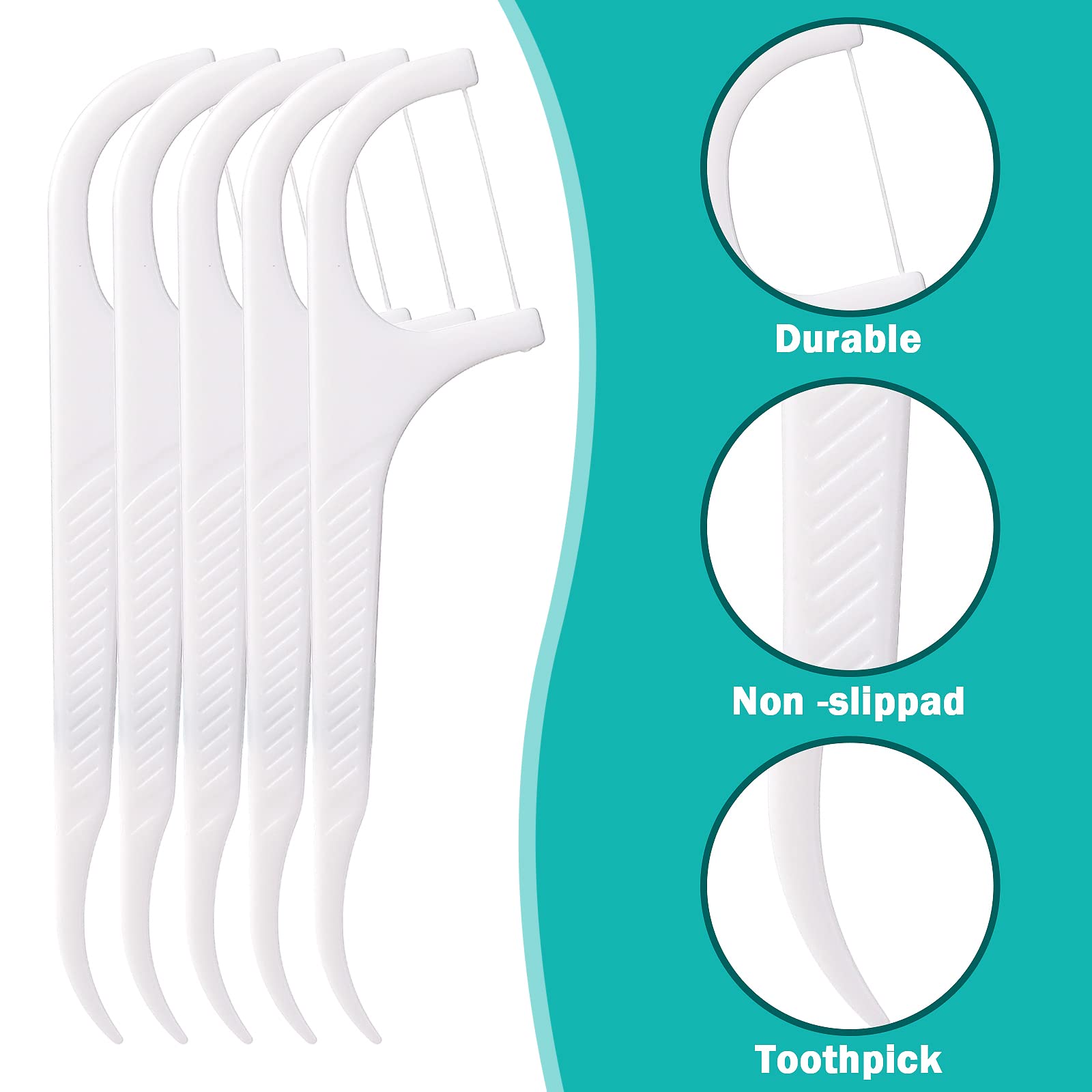 4 Pack Travel Dental Floss Case with 40 Refillable Floss Picks - Portable Teeth Cleaning Organizer for Men & Women - Perfect for Family, Hotel & On-the-Go Oral Care