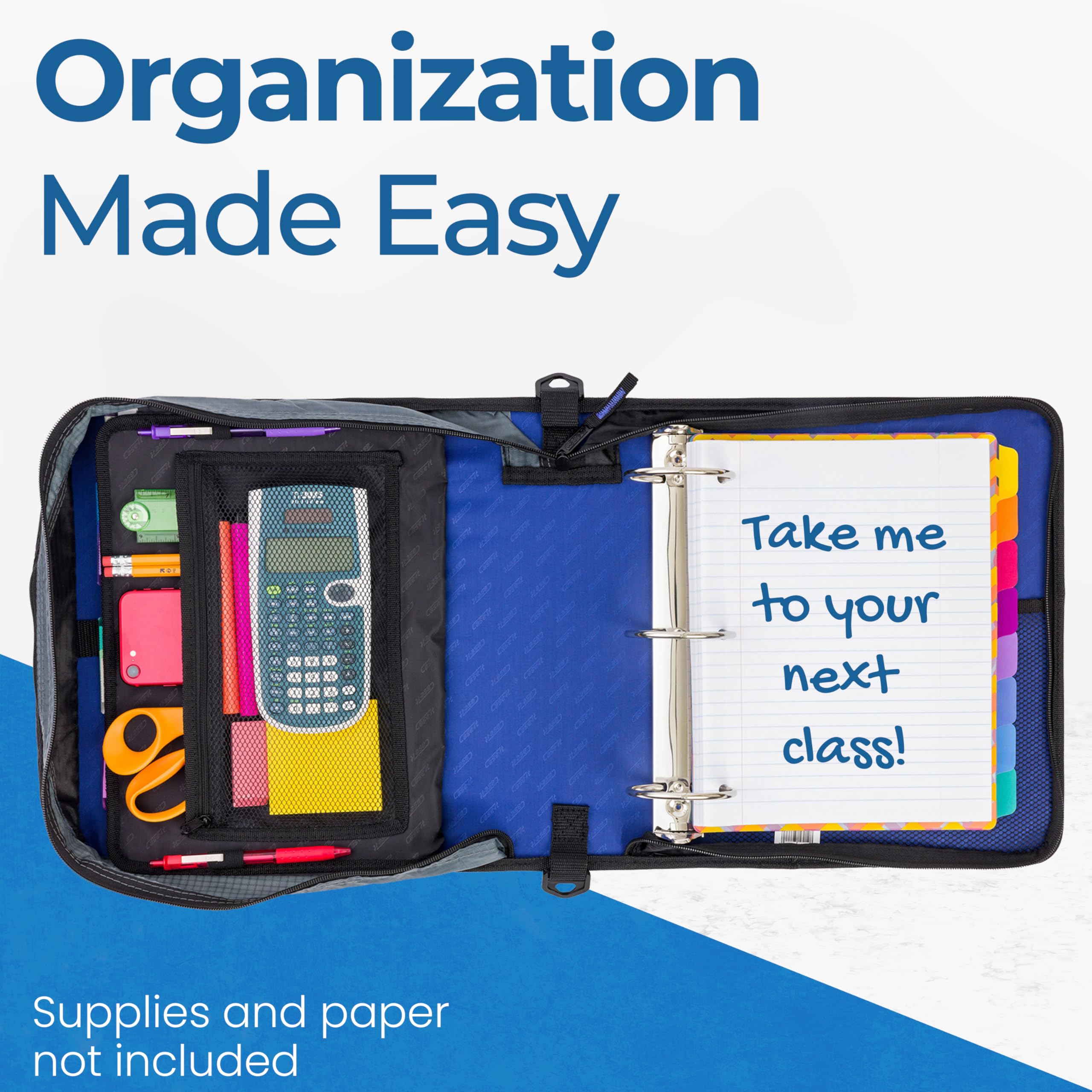 Case-it Mighty Zip Tab Zipper Binder - 3
