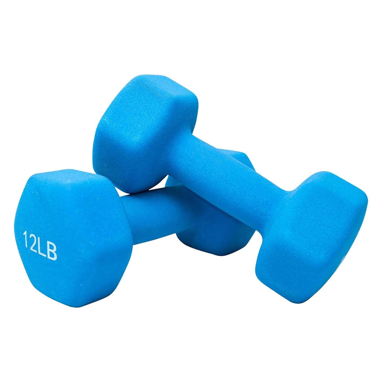 FUXION Neoprene Dumbbell Hand Weights Set of 2 - Hexagon Non-Slip Design for Home Gym, Yoga, Pilates & Strength Training - Perfect for Toning, Fitness & Workout Routines