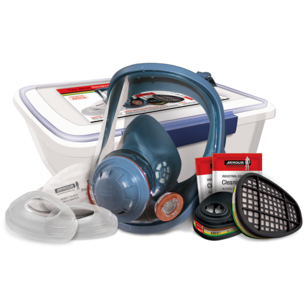 3M Full Face Organic Vapor & Multi-Gas Respirator Mask Kit - Chemical Protection for Industrial, Painting, and Emergency Use