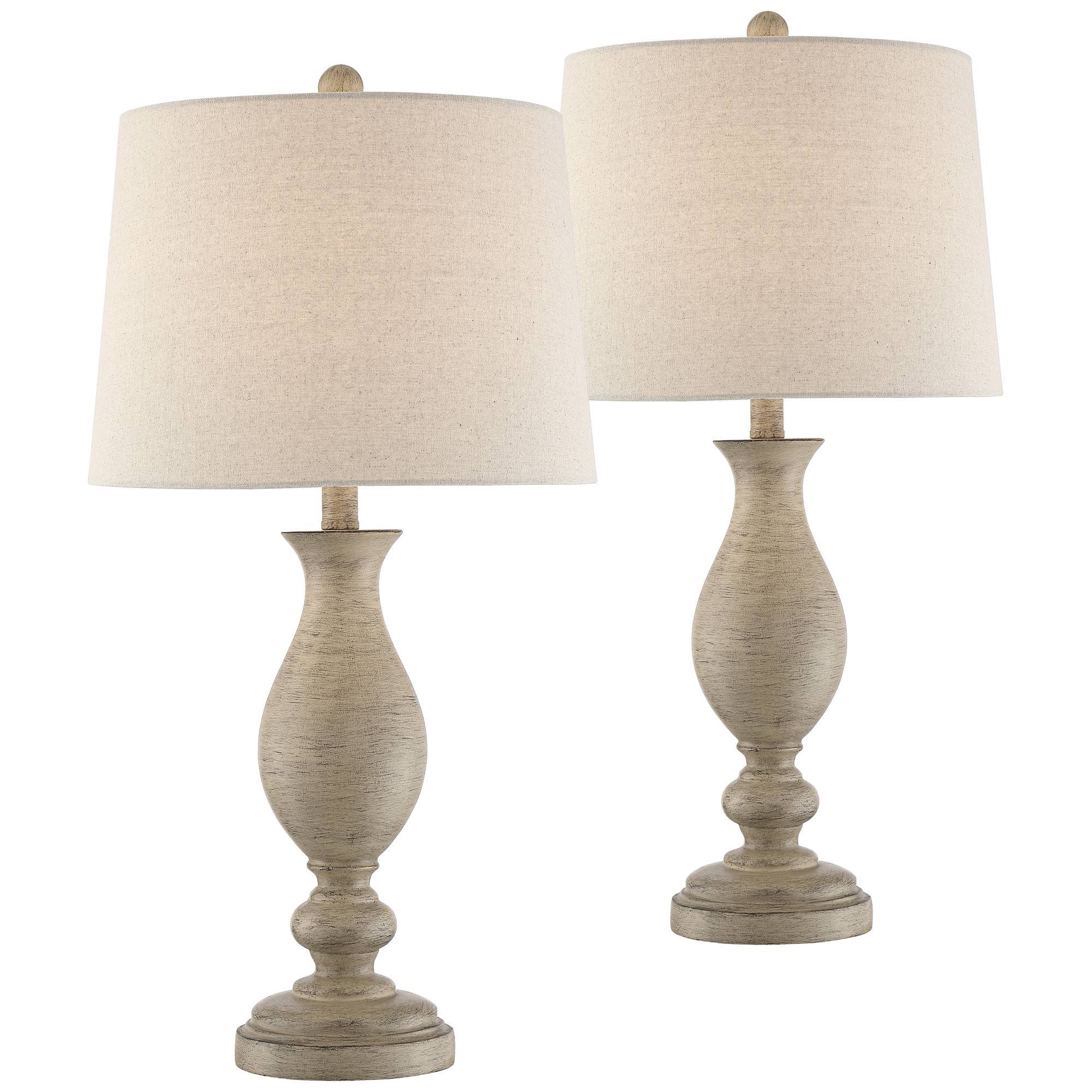 Regency Hill Serena Country Cottage Table Lamps Set of 2 - 27.5