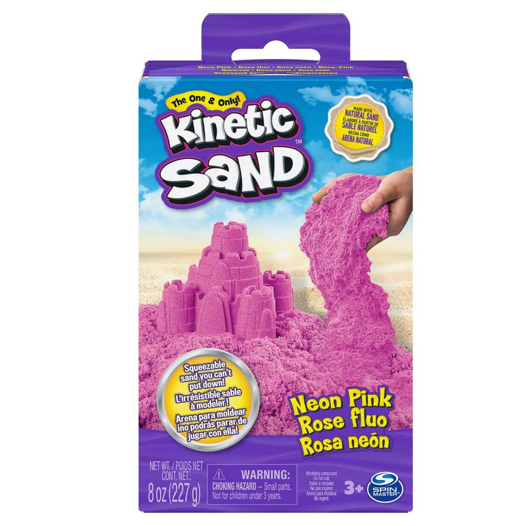 Kinetic Sand 8oz (226g) Pink - Moldable Sensory Play Sand for Kids, Stress Relief & Creative Fun - Perfect for Birthday Gifts, Classroom Activities & Indoor Playtime