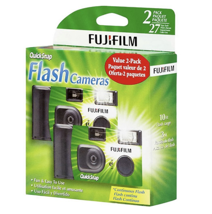 Fujifilm Quicksnap Flash 400 Disposable Camera 2 Pack - Perfect for Parties, Travel & Special Events