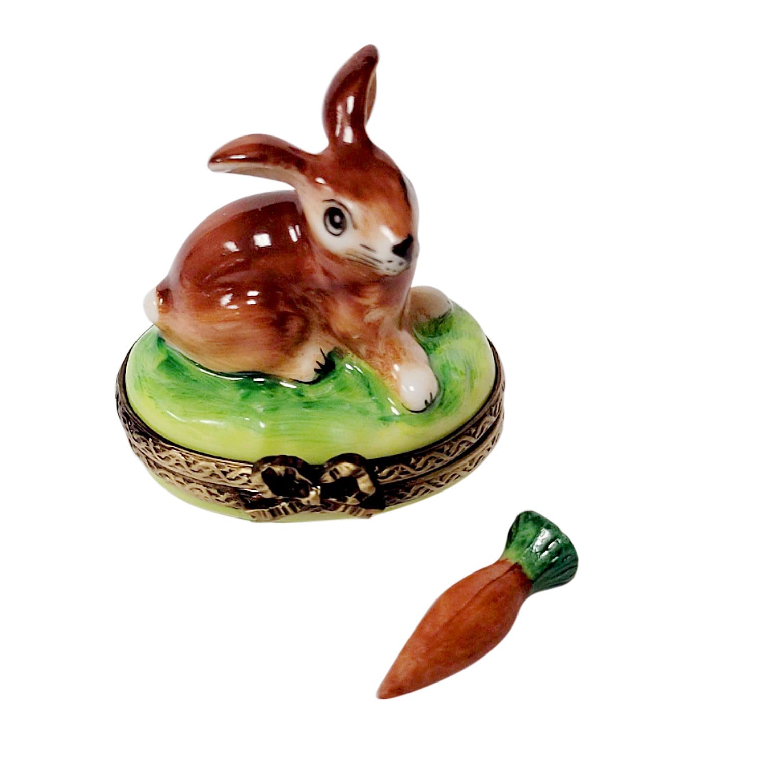 Small Bunny Limoges Porcelain Figurine - Handcrafted Collectible Decor for Easter, Home Display & Gift Giving