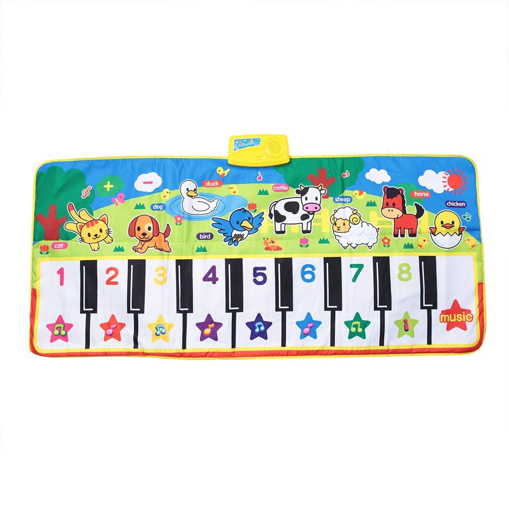 ABC Kids Musical Playmat - 2-Step Piano Keyboard Dance Floor Mat for Boys & Girls | Early Education Touch Play Carpet for Toddlers | Perfect for Dance, Music Learning & Interactive Play at Home