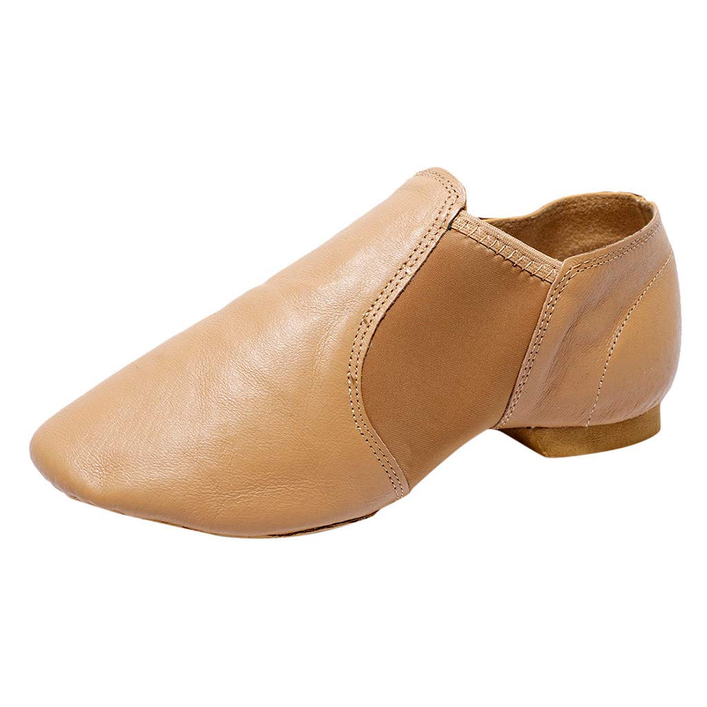 Non-Slip Women's Jazz Shoes - Breathable Ballet Dance & Fitness Shoes for Women - Comfortable Golf Slippers (Brown, Size 5) - Perfect for Dance Classes, Gym Workouts & Casual Wear