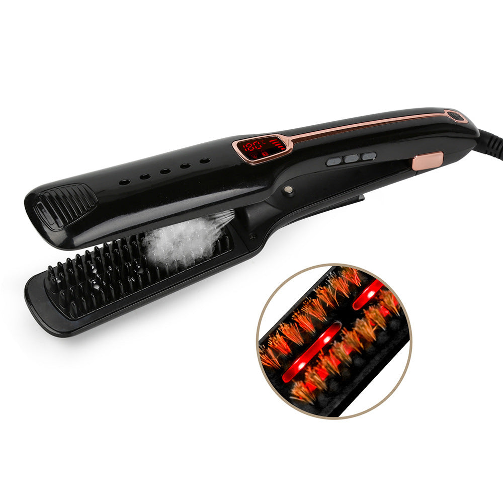 Professional Hair Straightener with Steam Spray - Multifunctional Straightening Comb for Smooth & Shiny Hair - Perfect for Home & Salon Styling