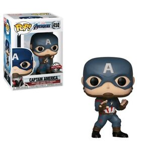 Avengers Endgame Captain America Pop! Vinyl Figure - Collectible Marvel Movie Action Figure for Display & Gifts | Officially Licensed Marvel Merchandise | Perfect for Superhero Fans & Collectors