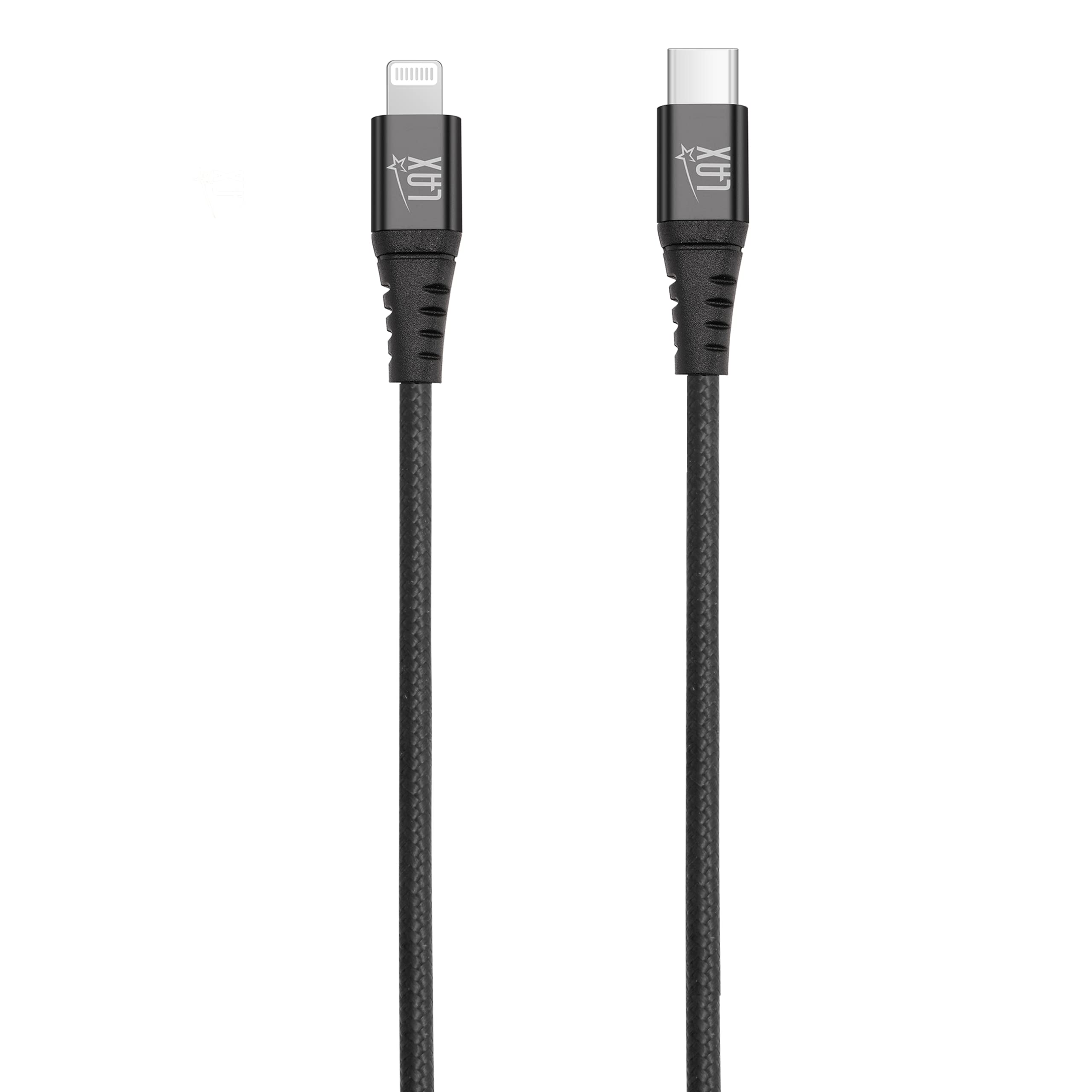 Apple MFi Certified USB C to Lightning Cable - 6ft Fast Charging Nylon Braided Cable for iPhone 14/14 Plus/14 Pro/14 Pro Max, iPad, iPod - Durable & Tangle-Free - Perfect for Home, Office & Travel - Black