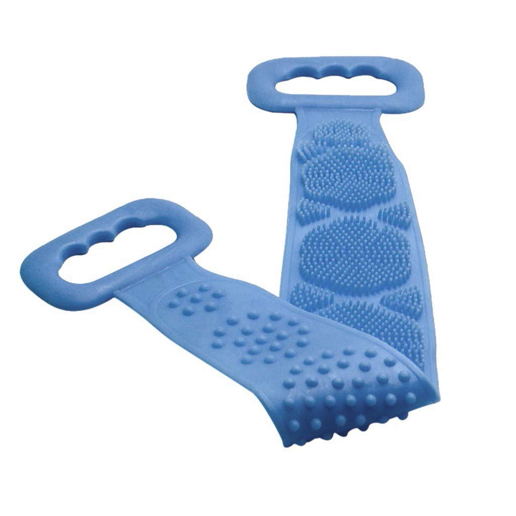 AllShiny Silicone Exfoliating Body Brush - Long Handle Back Scrubber, Shower & Bath Wash Belt for Deep Cleansing & Skin Renewal - Perfect for Exfoliation, Massage & Spa Relaxation at Home