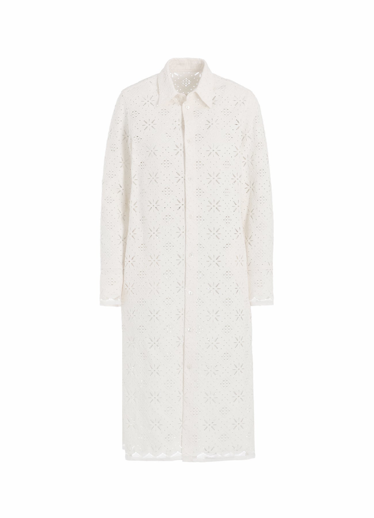 Stylish Cotton Lace Long Shirt for Women - Elegant Boho Blouse with Floral Embroidery - Perfect for Casual Outings, Date Nights & Summer Fashion