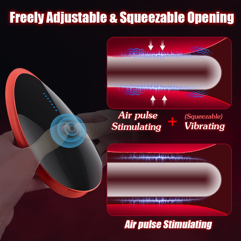Zcsouya Automatic Male Masturbator Cup with 7 Vibration Modes - Rechargeable Penis Vibrator & Squeezable Stroker for Men's Pleasure | Adult Sex Toy for Solo Play, Couples Fun & Discreet Masturbation Training