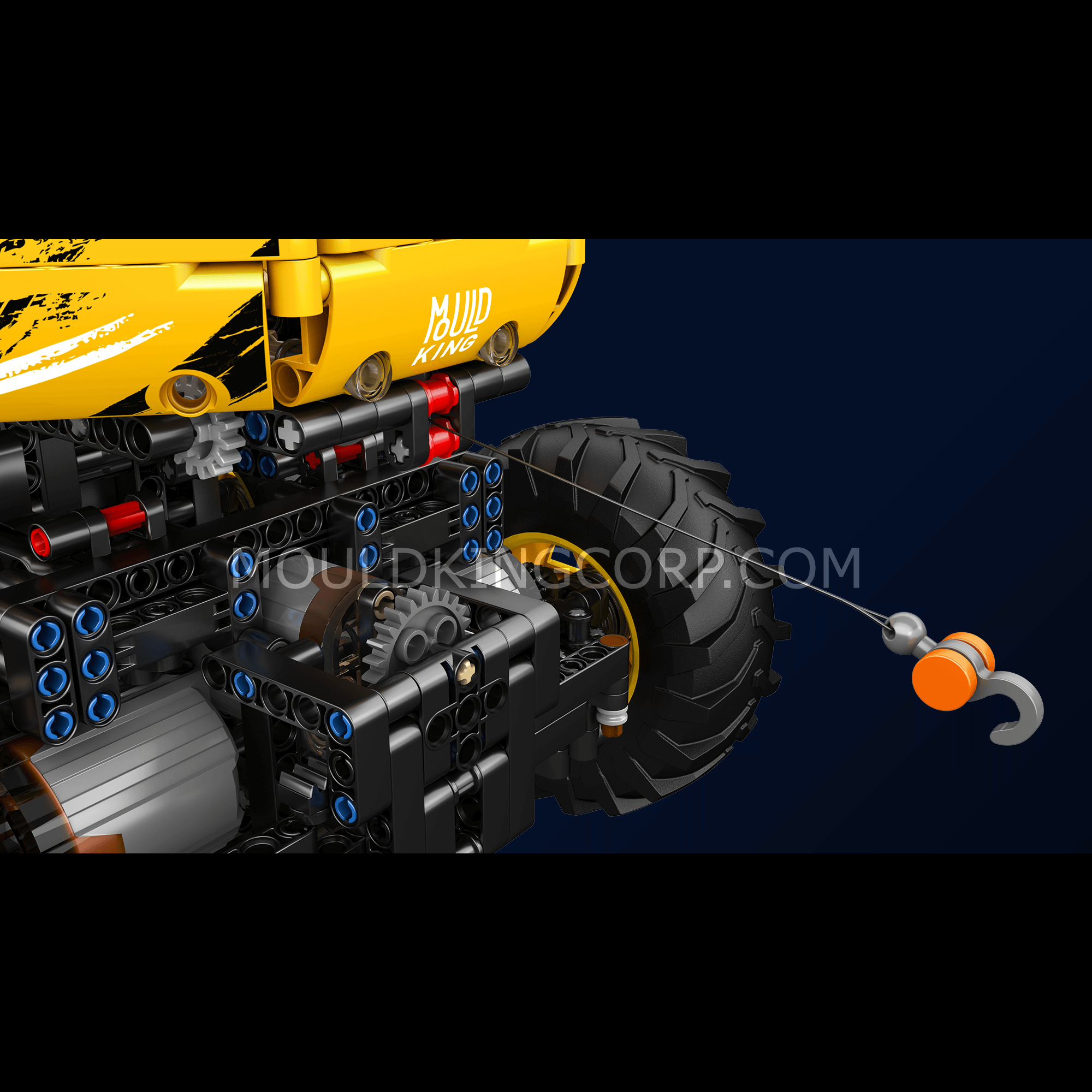 Mould King 18031 Remote Control Yellow Firefox Climbing Car Building Blocks Set - 1,962 PCS STEM Toy for Kids & Adults | Perfect for Indoor Racing, Off-Road Adventures & Gift Giving