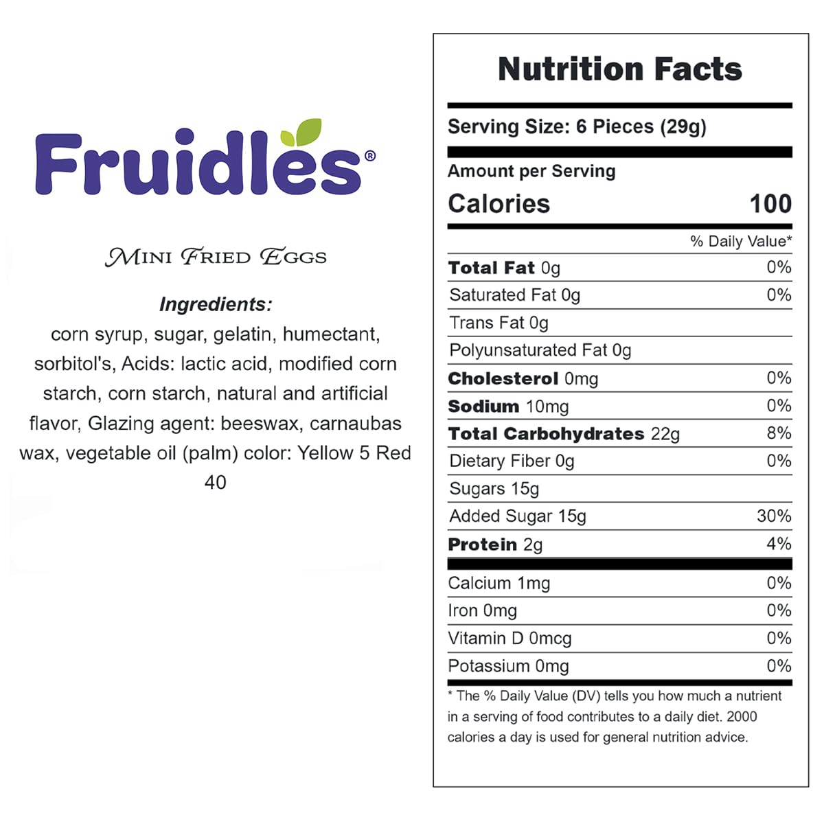 Fruidles Mini Fried Egg Gummi Candy - 1 Pound Bag of Delicious Fruit Flavored Gummies, Omelet Shaped Chewy Sweets - Perfect for Easter Treats, Party Favors & Snack Time