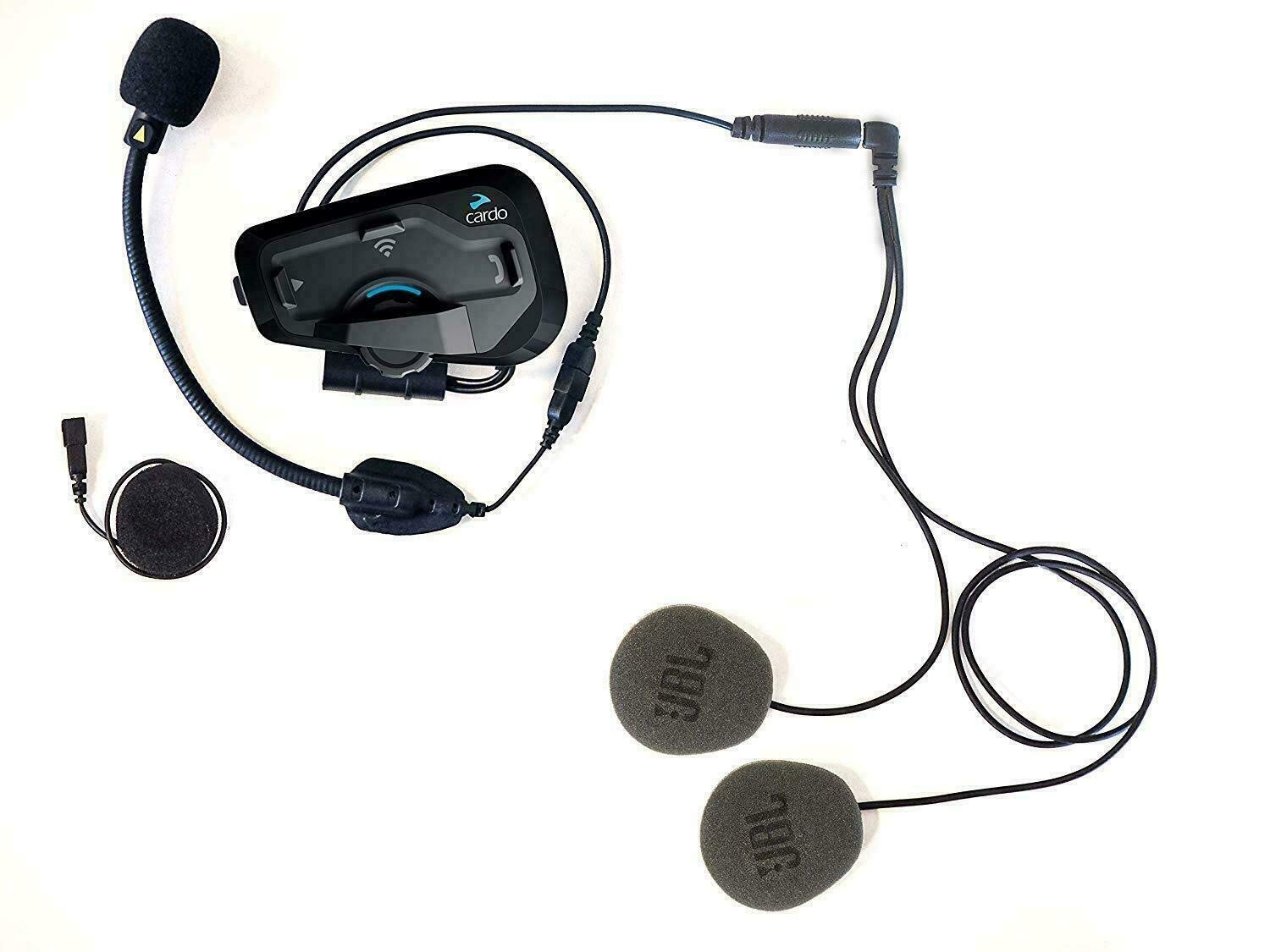 Cardo FREECOM 4 Plus Motorcycle Bluetooth Headset - 4-Way Intercom System for Group Riding (Black, Single Pack) - Perfect for Adventure Tours, Road Trips & Daily Commuting