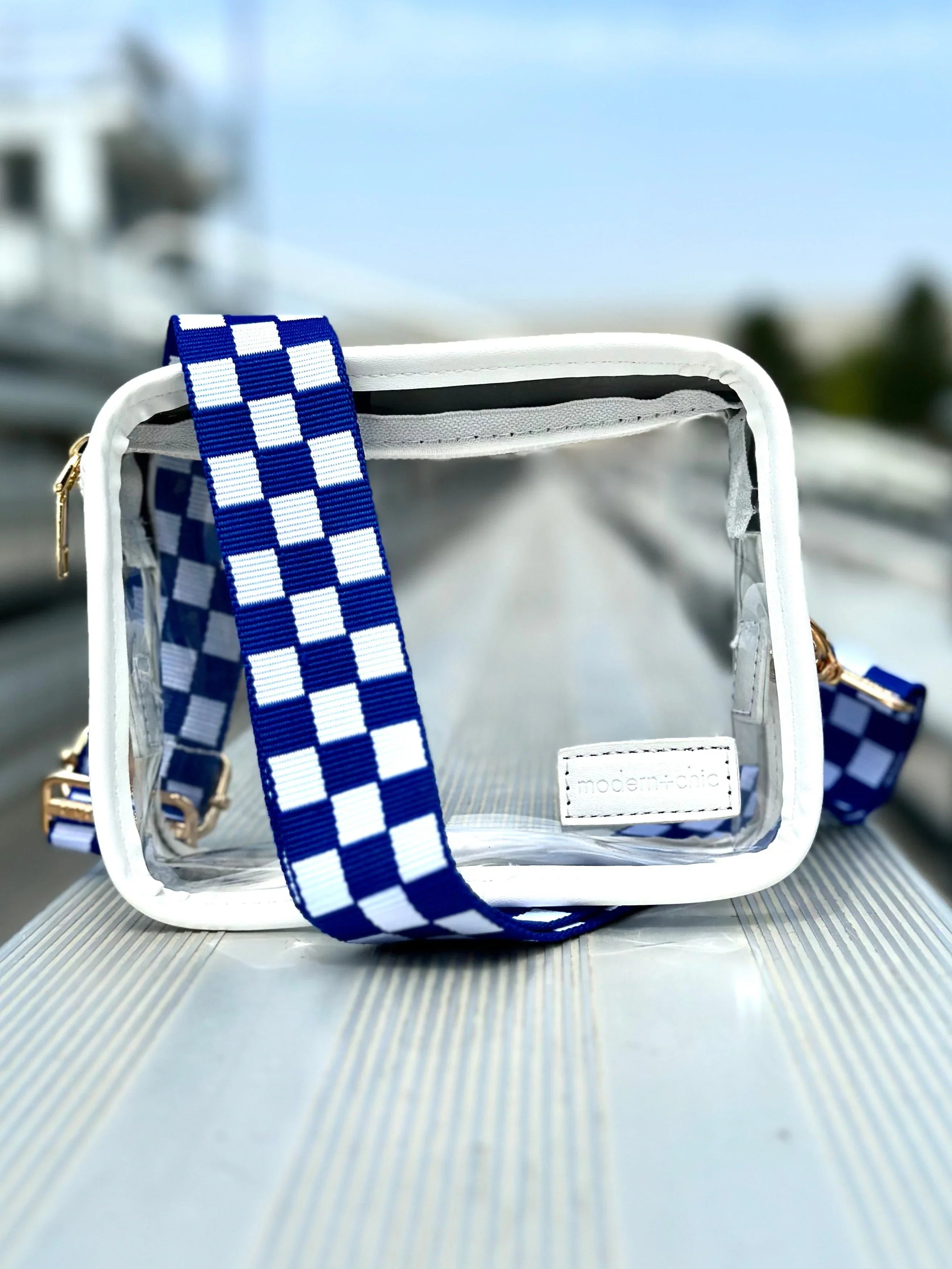 Lizzie Checkered Adjustable Crossbody Bag Strap - Stylish & Comfortable for Women, Perfect for Travel, Shopping & Daily Use