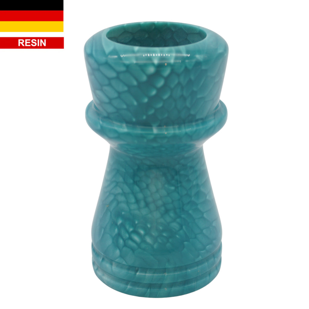 Premium Blue Snakeskin Handcrafted Shaving Brush Handle - Fits 24mm & 26mm Knots - Perfect for Wet Shaving, Grooming Kits & Luxury Bathroom Accessories