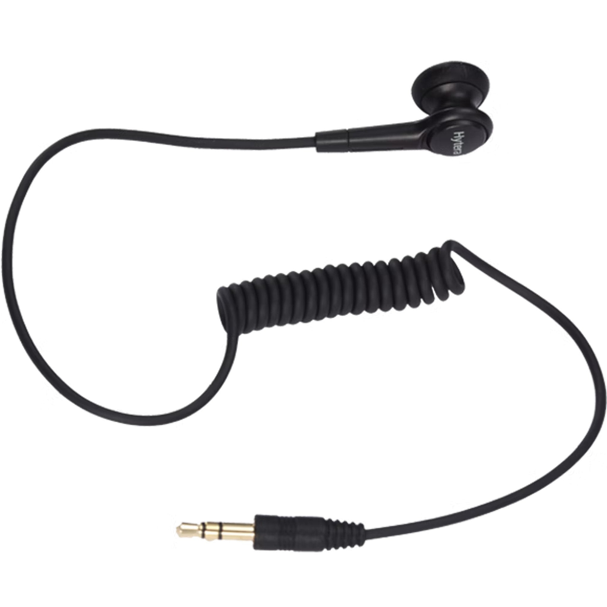 Hytera ES01 3.5mm Plug Receive-Only Earbud - Secure Communication for Security Guards & Event Staff (Black) | Discreet Monitoring for Surveillance & Professional Use