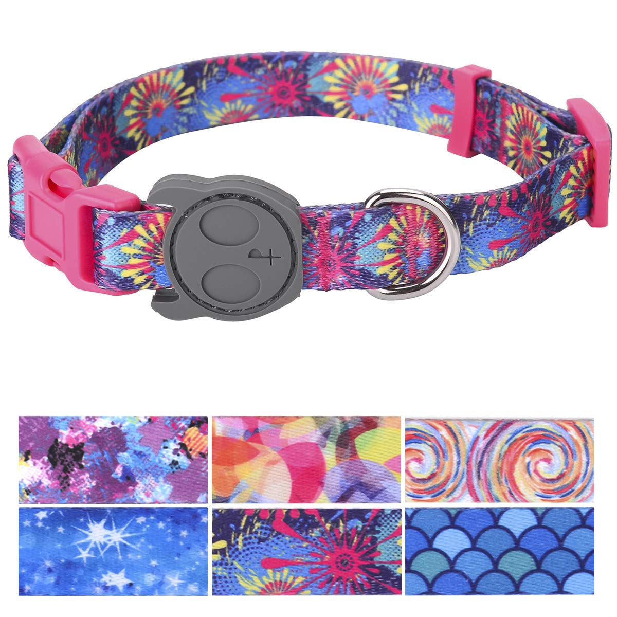 Premium Adjustable Large Dog Collar - Heavy Duty & Soft Comfort with Sparkling Galaxy Design - Ideal for Outdoor Walks, Training & Indoor Use - Perfect for Puppies, Adult Dogs, Boys & Girls