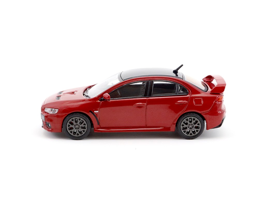 Tarmac Works 1:64 Scale Mitsubishi Lancer Evolution X Final Edition Rally Red Diecast Model Car - Perfect for Collectors, Display & Racing Scenes
