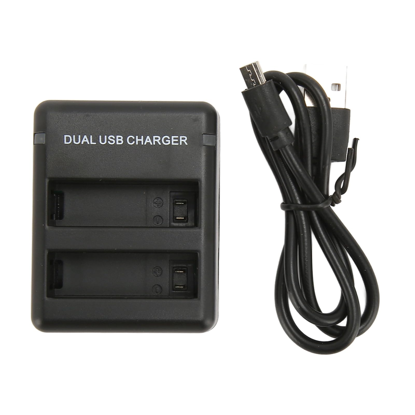 Dual Channel USB Camera Battery Charger with LED Indicator - Compact & Portable Charging Station for DSLR, Mirrorless Cameras - Safe USB/DC Power Supply for Travel & Photography