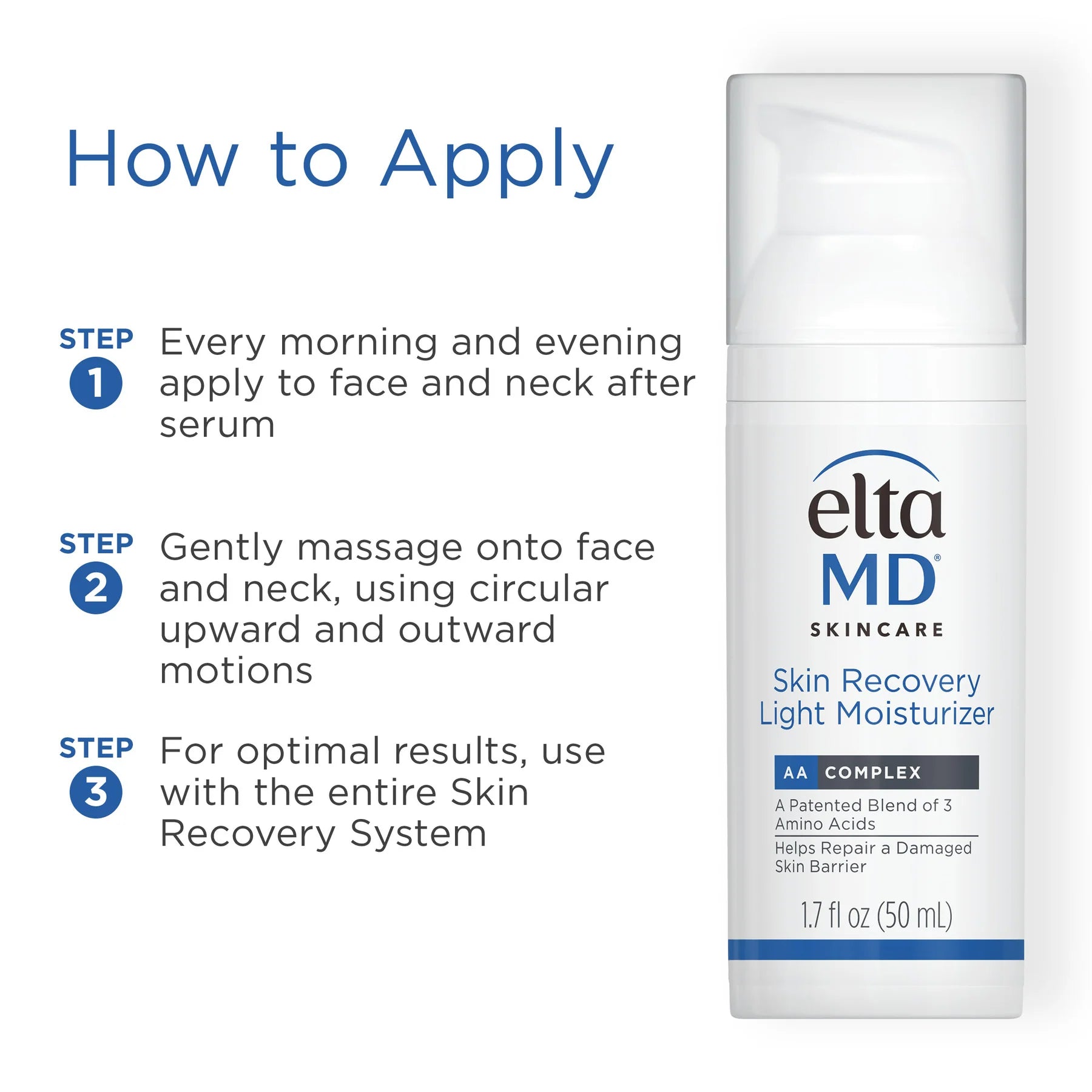 EltaMD Skin Recovery Light Moisturizer for Sensitive Skin - Hydrating Face Cream with Niacinamide & Hyaluronic Acid - Daily Moisturizer for Dry, Dehydrated Skin - Perfect for Post-Procedure Care & Nighttime Routine