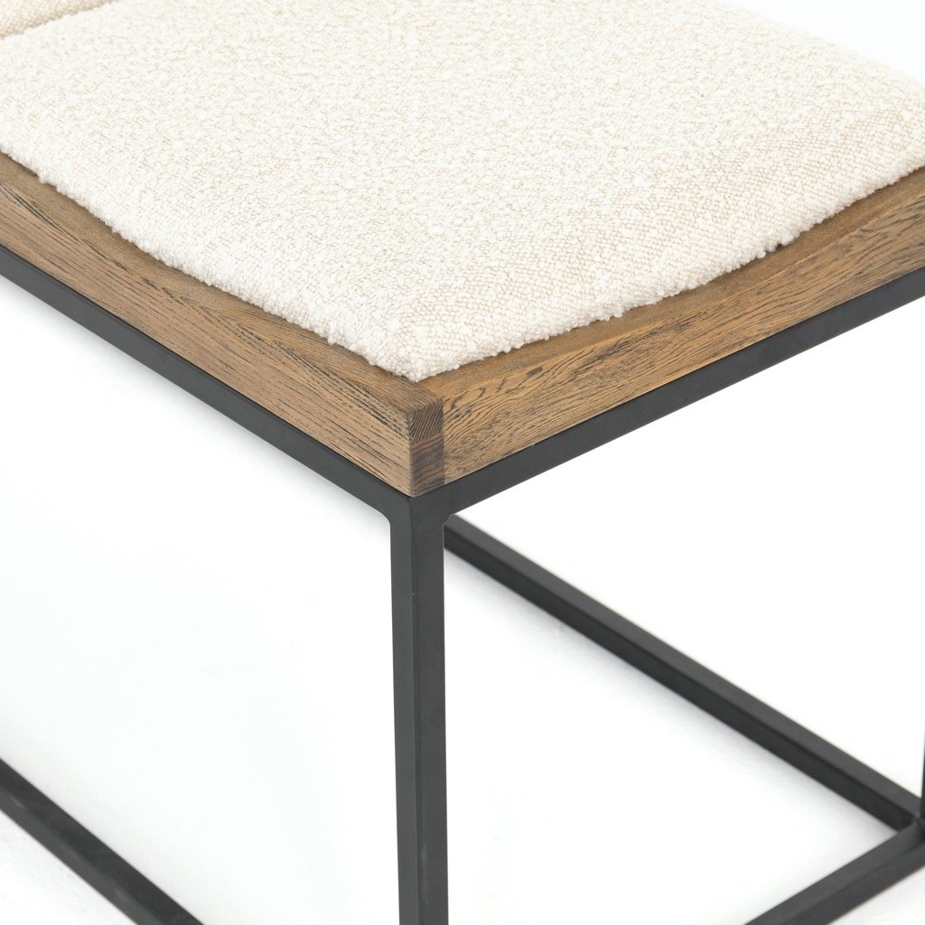 Knoll Josephine Bench - Natural Wood Modern Entryway Bench for Living Room, Hallway & Bedroom