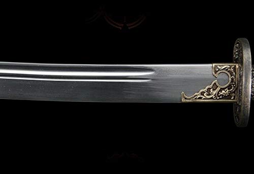 Premium Handmade Qingdao Kung Fu Broadsword - High Carbon Folded Steel Blade, Razor Sharp Edge - Perfect for Martial Arts Training, Collecting & Display