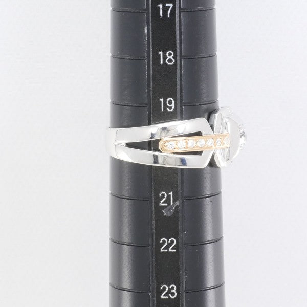 18K White Gold & Pink Gold Diamond Ring - 9.2g Elegant Wedding Band, Anniversary Gift for Her, Perfect for Engagement & Special Occasions