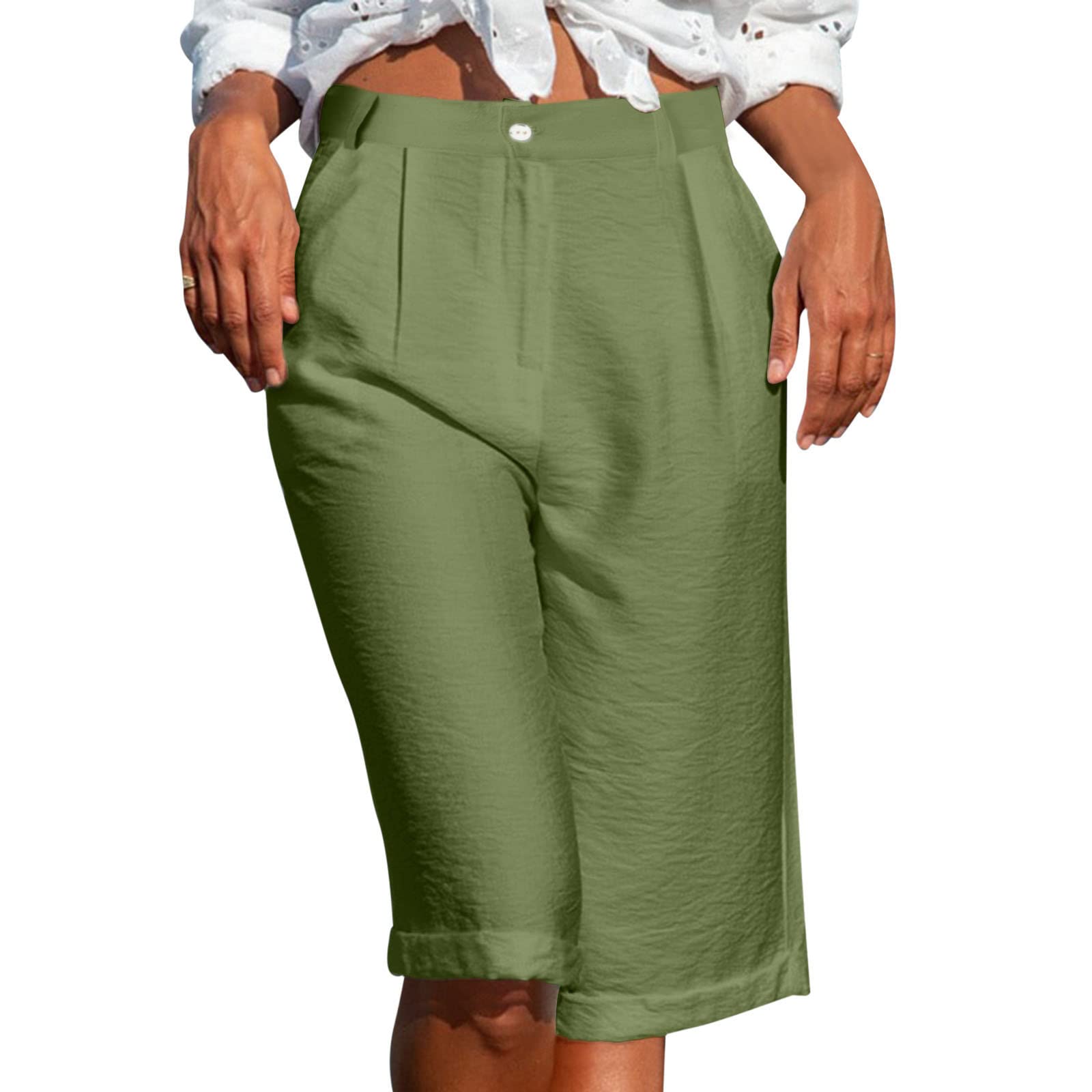 WSND Women's Summer Casual Shorts - Comfortable Cotton Mid-Length Pants for Outdoor Activities, Travel & Lounge Wear