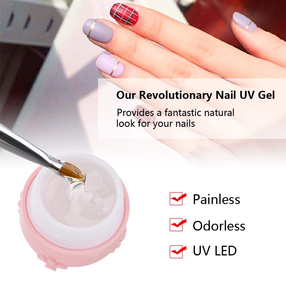 30ml UV Nail Gel Builder for DIY Manicure - Professional Strength Nail Art Glue for Strong, Long-Lasting Extensions | Perfect for Home Nail Art, Salon Professionals & Gel Nail Enthusiasts