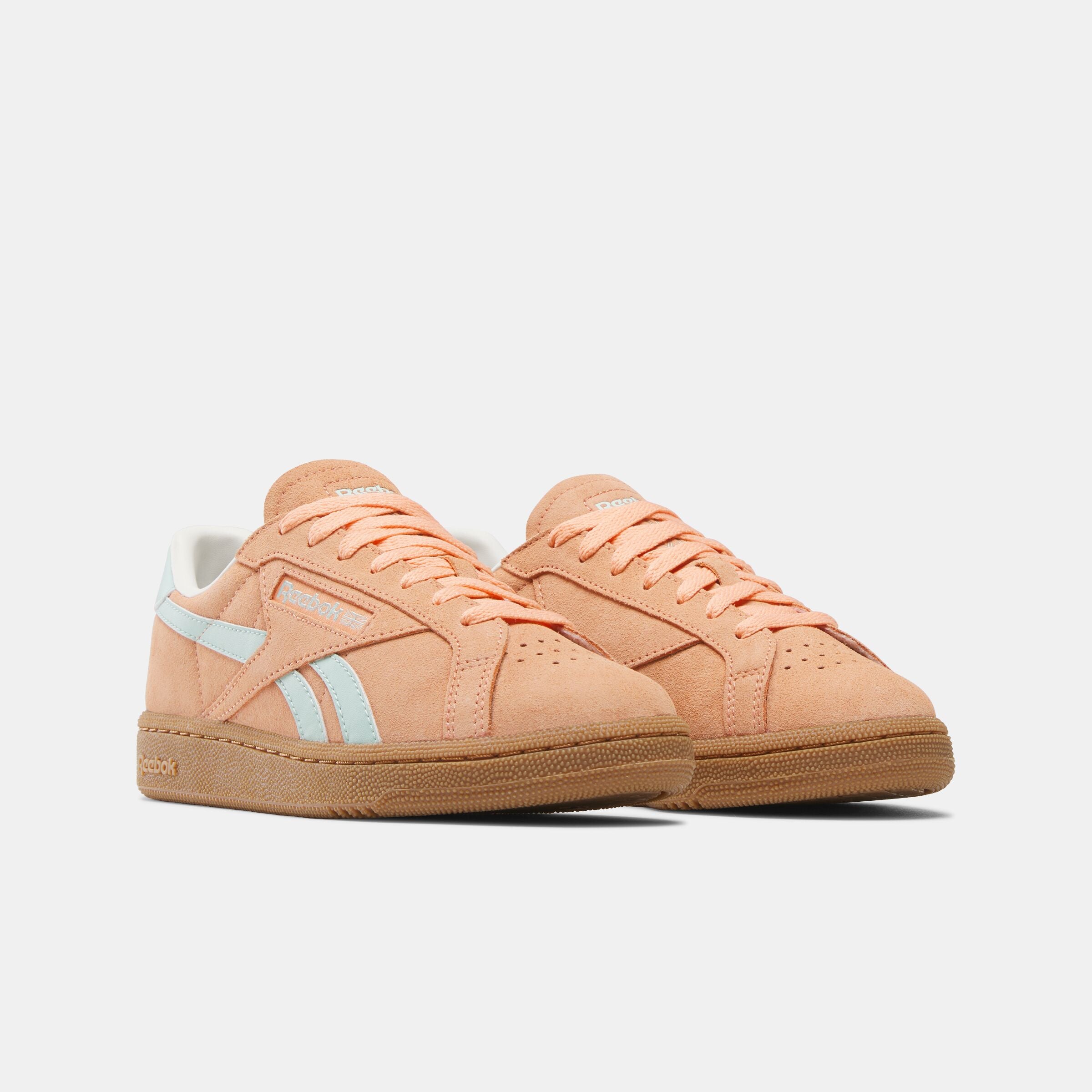 Reebok Club C Vintage Sneakers in Sunkissed Orange, Aqua & Chalk - Classic White Leather Tennis Shoes for Men & Women | Perfect for Casual Wear, Gym & Street Style
