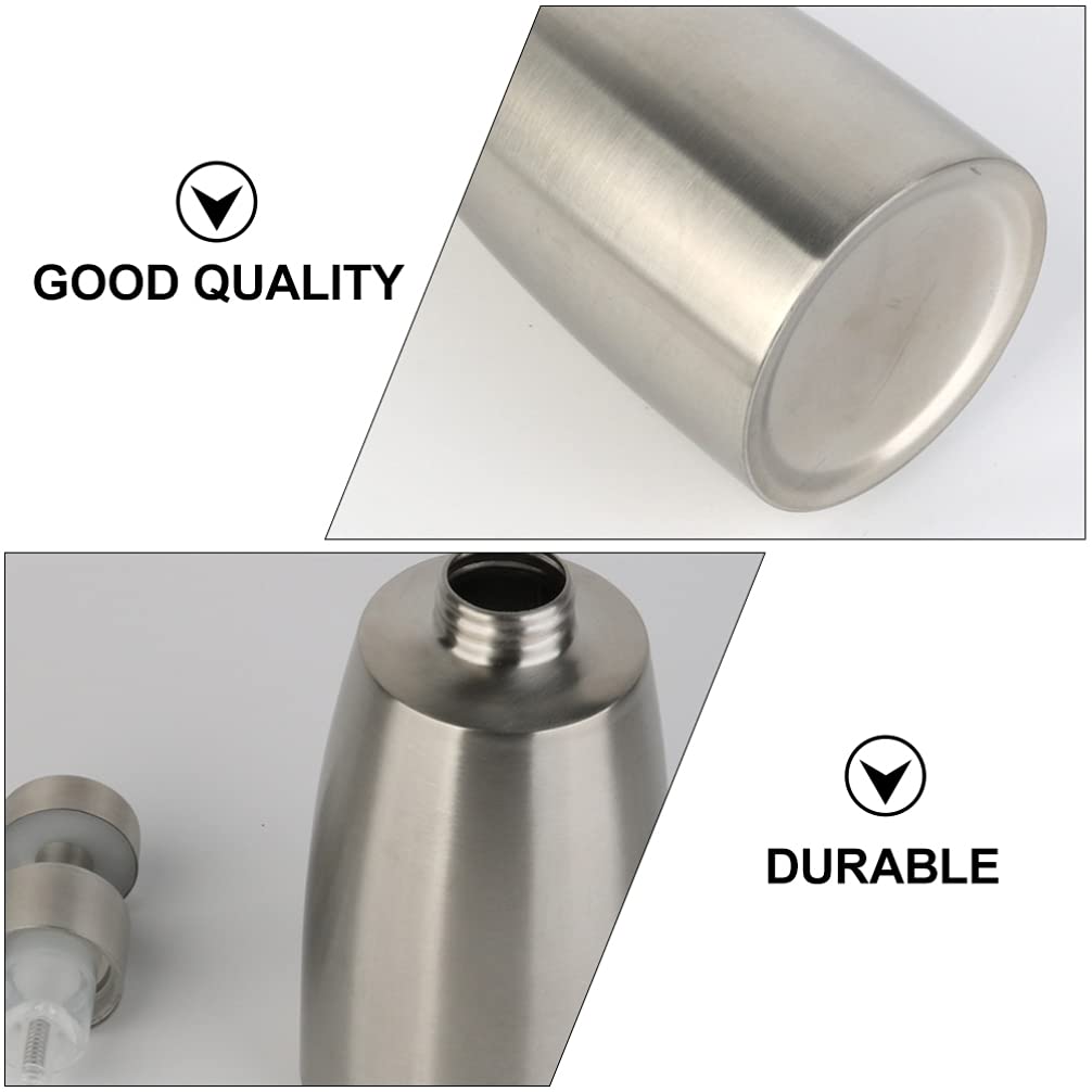 Hemoton Stainless Steel Foam Soap Dispenser - Travel Size Bubble Maker for Liquid Soap, Face Wash & Hand Wash | Portable Foamer Bottle for Kitchen, Bathroom, Gym & Outdoor Use