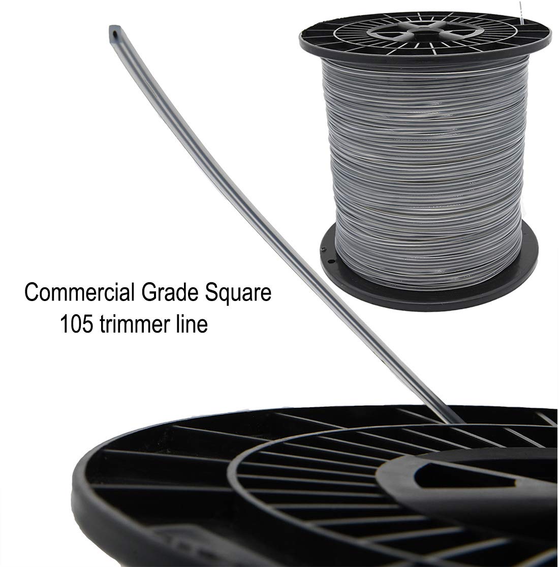 **KAKO .095-Inch Heavy Duty Square Trimmer Line - 1135Ft, 5Lb Commercial Grade Weed Eater String for Most String Trimmers - Perfect for Lawn Care, Landscaping & Professional Use**