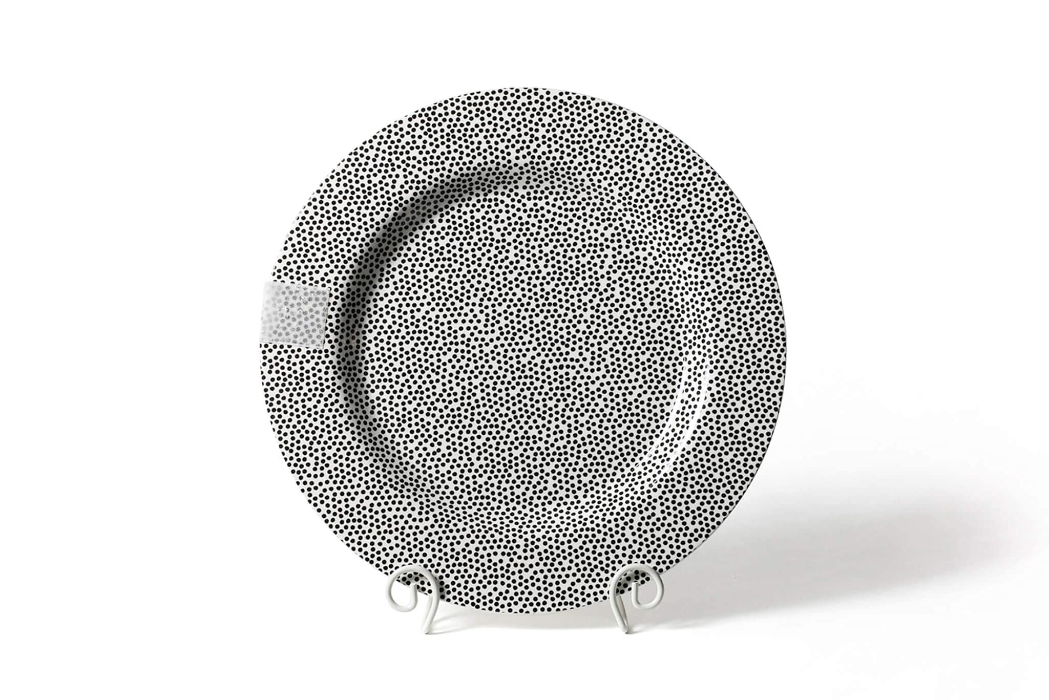 Happy Everything Black Small Dot Big Entertaining Platter - Stylish Serving Tray for Parties, Events & Home Decor - Perfect for Appetizers, Desserts & Charcuterie Boards
