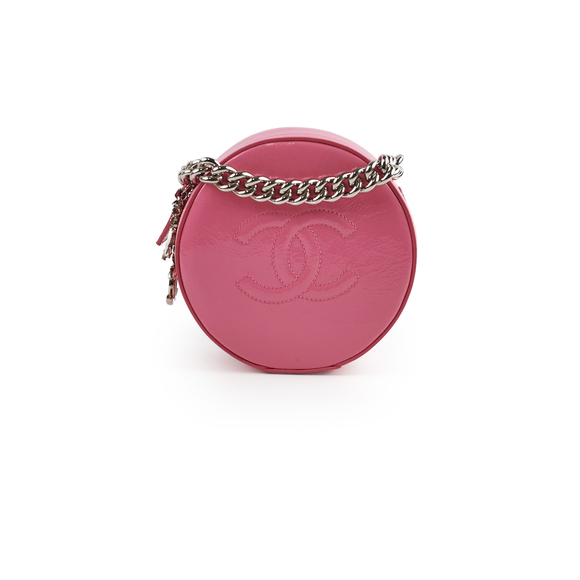 Chanel Patent Leather Round Earth Crossbody Bag in Pink - Elegant Shoulder Bag for Women, Perfect for Parties, Dates, and Everyday Use