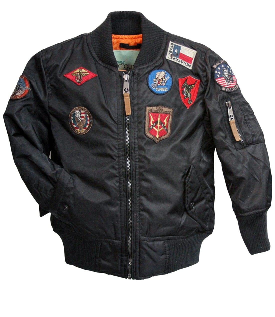 Top Gun® Kids MA-1 Aviator Bomber Jacket - Stylish Winter Coat for Boys & Girls - Perfect for School, Outdoor Play & Cold Weather Fashion