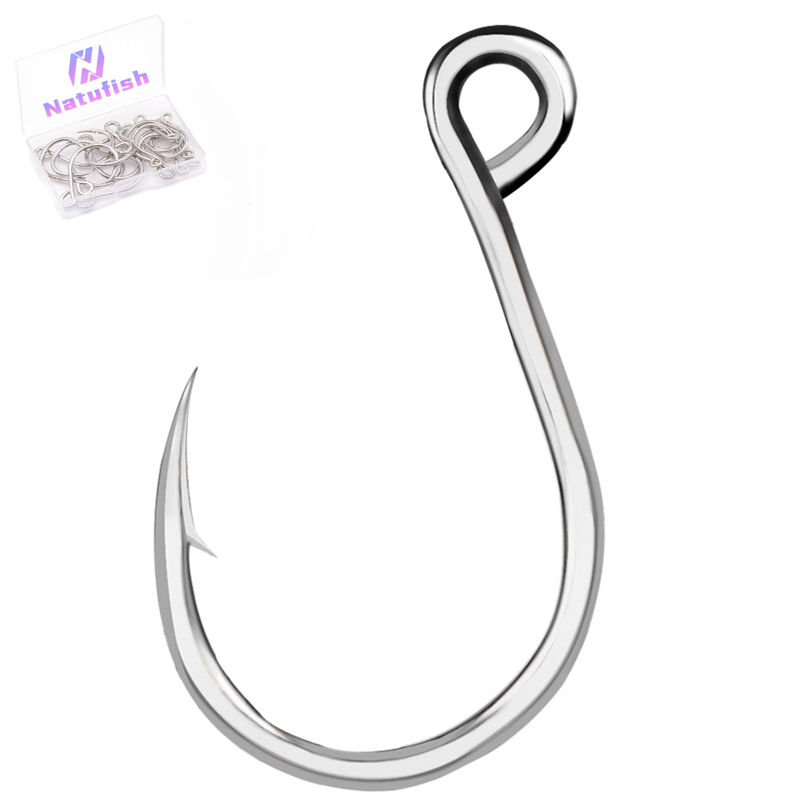 25Pcs Inline Fishing Hooks - Saltwater Freshwater Treble Hook Replacement for Hard Lures (Great for Bass & Trout Fishing)