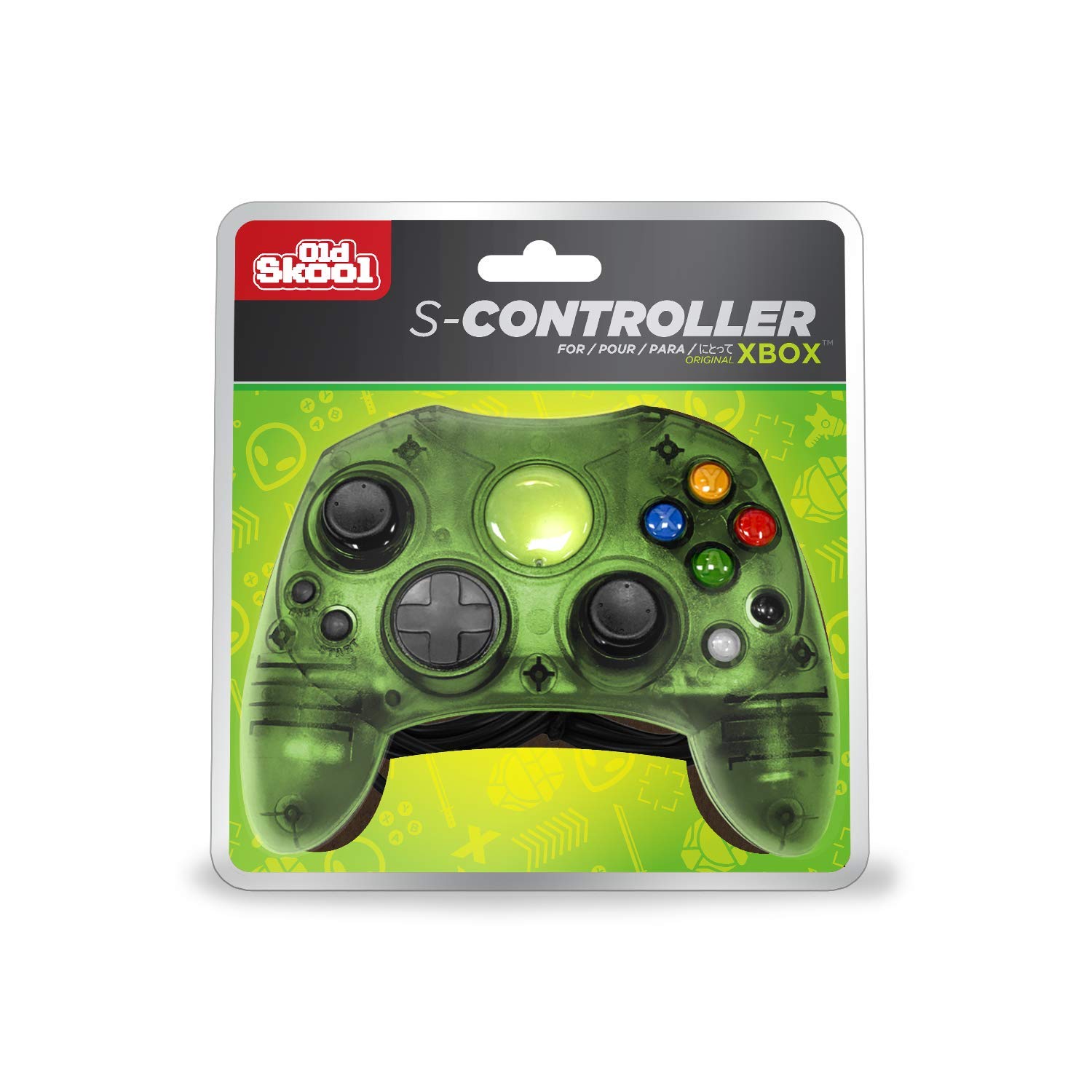 Original Xbox Controller S-Type Wired Gamepad for Xbox 360 & PC - Green Retro Gaming Accessory - Perfect for Classic Xbox Games, PC Gaming & Competitive Play