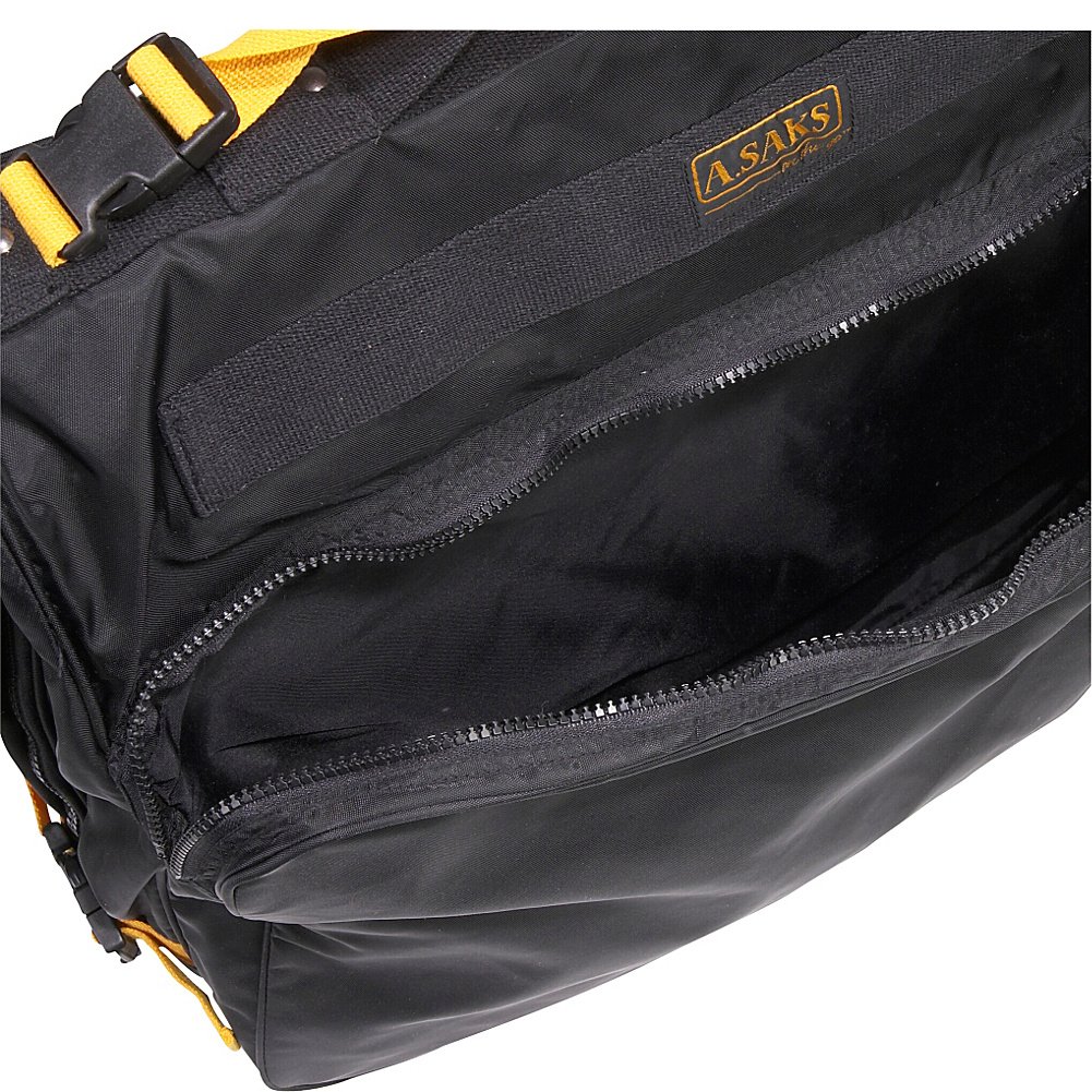 A.Saks Expandable Deluxe Garment Bag for Travel - Carry On Suitcase Organizer with Hanging Hook, Perfect for Business Trips, Weddings & Vacations